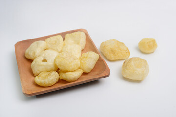 Leather crackers, some regions call them rambak or jangek, are crackers made from cow skin or buffalo skin which are processed with spices and flavor enhancers.