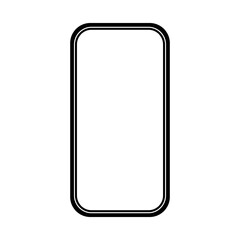 Smart phone outline with empty space in vector