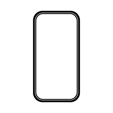 Smart phone outline with empty space in vector
