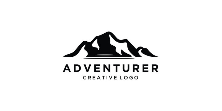 Mountain Landscape Silhouette logo design