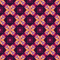 Fototapeta premium simple abstract batik indian block floral vector