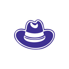 Blue Cowboy Hat Illustration