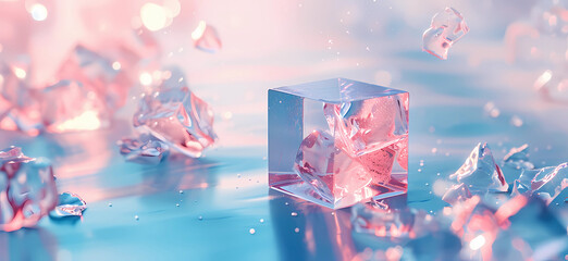 cubes is shown on a blue background