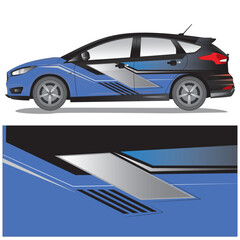 Fototapeta premium Car wrap decal vector illustration