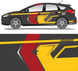 Car wrap decal vector illustration