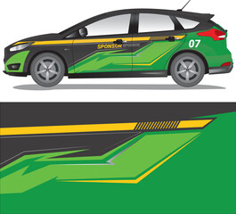 Car wrap decal vector illustration
