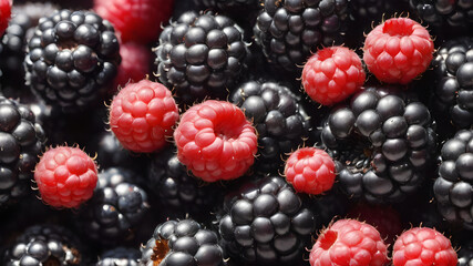 blackberry and raspberry, close up blackberry, macro raspberry texture
