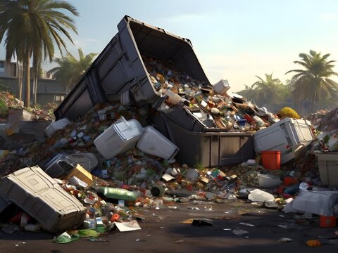 Big problem on garbage in the city causing a pollution