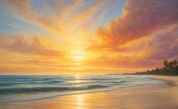 Golden Sunrise. A Law of Attraction Masterpiece