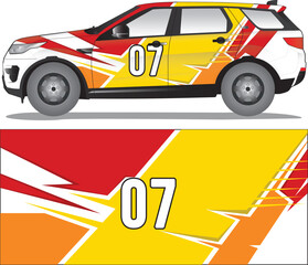 Car wrap decal vector illustration