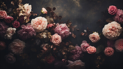 Beautiful pink and red colored flower background