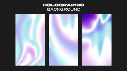 realistic holographic background vector portrait