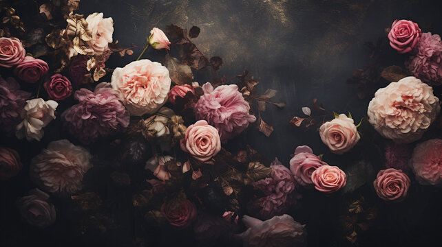 Beautiful pink and red colored flower background