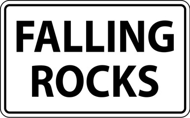 Caution Sign, Falling Rocks