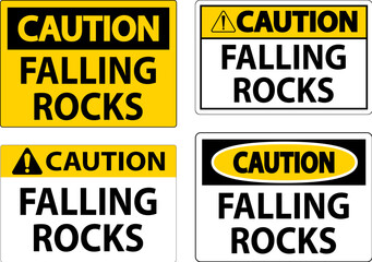 Caution Sign, Falling Rocks