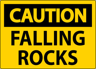Caution Sign, Falling Rocks