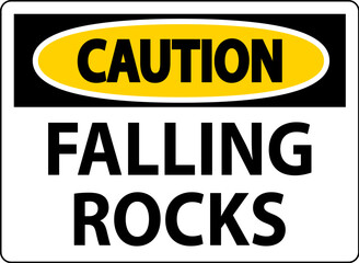 Caution Sign, Falling Rocks