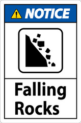Notice Sign, Park Sign and Guide Sign, Falling Rocks