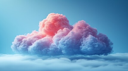 Illuminated Cloud Storage: Modern Icon with Lights