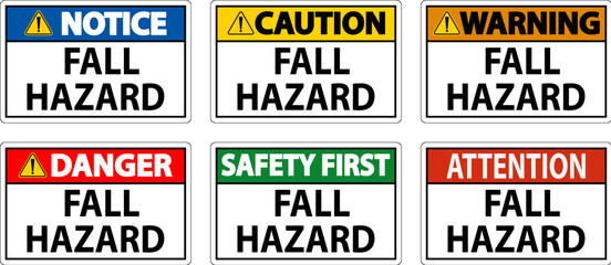 Caution Sign, Fall Hazard