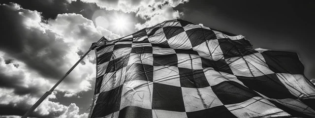 Foto op Plexiglas race victory flag © adelton