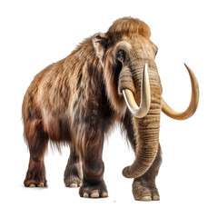 Obraz premium Close-up of a mammoth ice age on transparent background