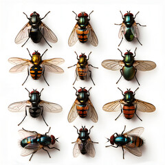 set of fly isolated