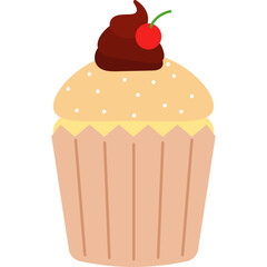 Cupcake Sweet Illustration Vector