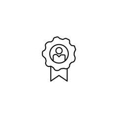 Award, employee, worker icon on white background. Can be used for web, logo, mobile app, UI, UX on white background