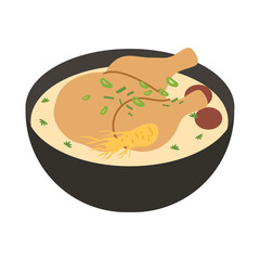 Samgyetang, Ginseng Chicken Soup illustration