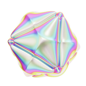 3d rendering hologram geometric abstract icosphere