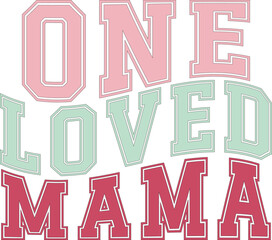 Retro Funny Mother's Day Colorful Sublimation Typographic Print Template. Happy  Groovy Mom Mama  Graphics and Quotes for Print on Demand Industry.