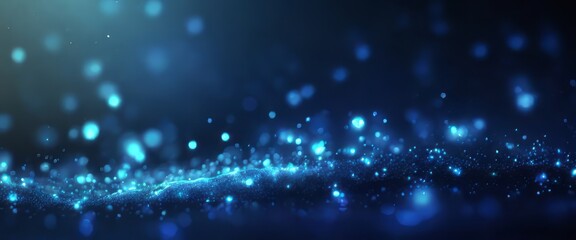 blue glow particle abstract bokeh background

