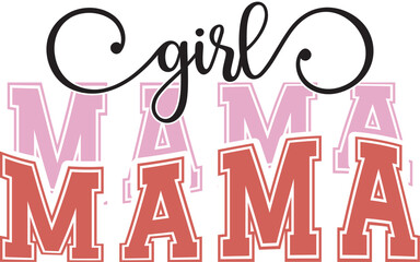 Retro Funny Mother's Day Colorful Sublimation Typographic Print Template. Happy  Groovy Mom Mama  Graphics and Quotes for Print on Demand Industry.