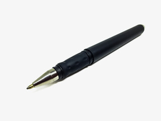 black colored pen with thick ink on isolated background