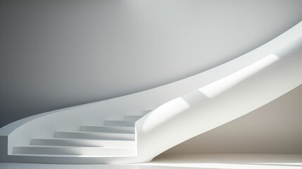 An abstract image of a white staircase.