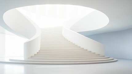 An abstract image of a white staircase.