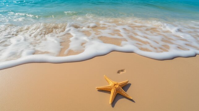 An image of a starfish on a beach.