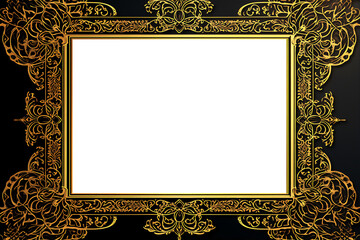 Golden frame with luxury classic style