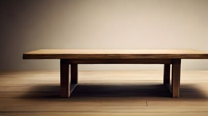 Empty wooden table.