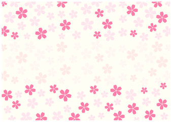 桜の花が美しい春の桜フレーム背景23黄色