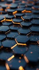 Fototapeta premium Abstract hexagon geometry background 