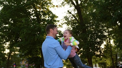 happy family, father spinning child his arms, playing superhero, children running park sunset, spinning, world cup, playing child, happy family, face, children, motivation running, warm-up hitch