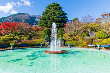 日本の風景・秋　紅葉の箱根強羅公園