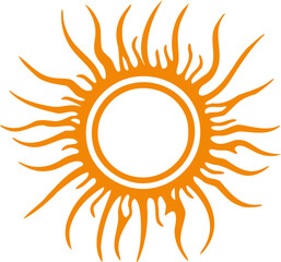 Sun icon flat illustration. Sun cartoon design element.