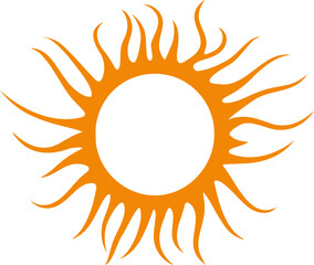 Sun icon flat illustration. Sun cartoon design element.