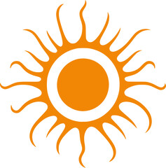 Sun icon flat illustration. Sun cartoon design element.