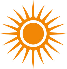 Sun icon flat illustration. Sun cartoon design element.