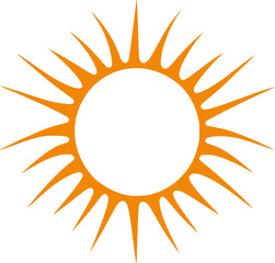 Sun icon flat illustration. Sun cartoon design element.