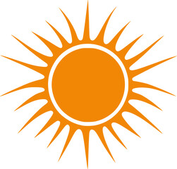 Sun icon flat illustration. Sun cartoon design element.